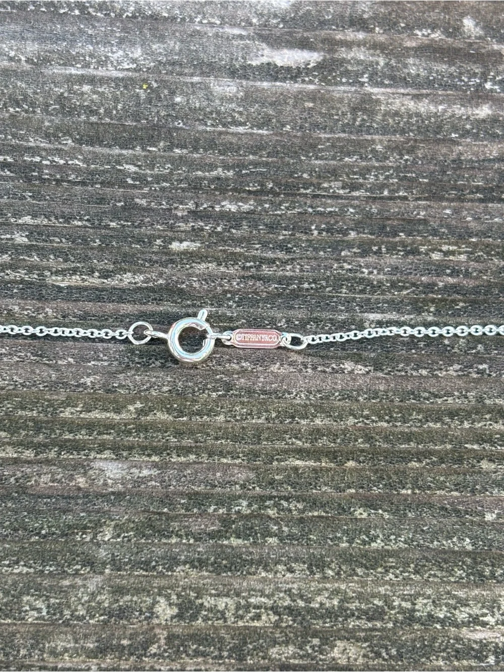 Tiffany & Co. Silver Chain with Turquoise Heart and Return Tag